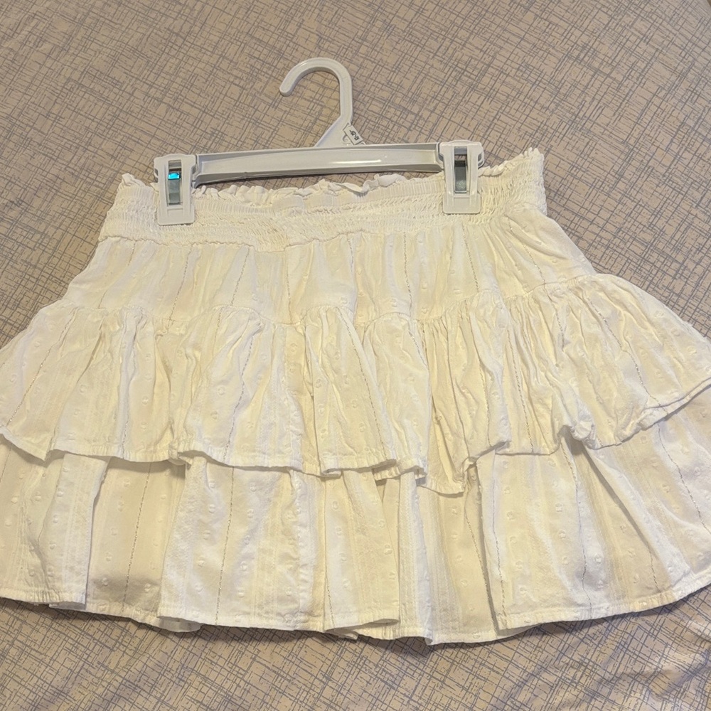 White Tiered girls Skirt
